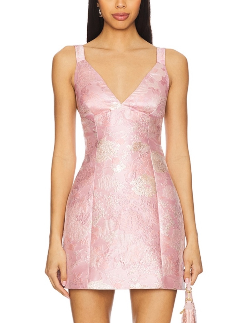 Cara Cara NAPLES Mini Dress Floral Pink Matelasse Jacquard - With Tags - Size 4